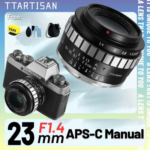 TTArtisan APS-C 대구경 수동 렌즈, 소니 E 니콘 Z 후지 X 캐논 EOS M M4/3 MFT 라이카 시그마 파나소닉 l용, 23mm F1.4