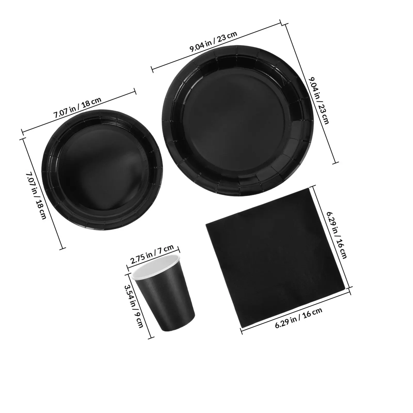 1Set Disposable Paper Tableware Set Birthday Graduation Holiday Cups Dishes Napkins Happy Birthday Cake Dishes