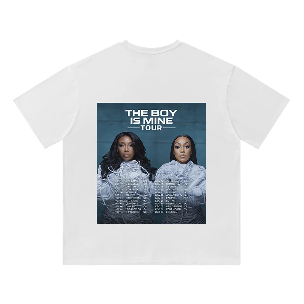 

Хлопковая футболка Boy Is Mine Tour Merch с круглым вырезом и короткими рукавами, уличная одежда для мужчин и женщин