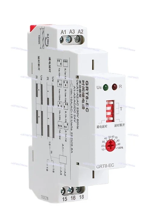 GRT8-EC power-on delay disconnection time relay AC 220V adjustable 24V can replace NTE8