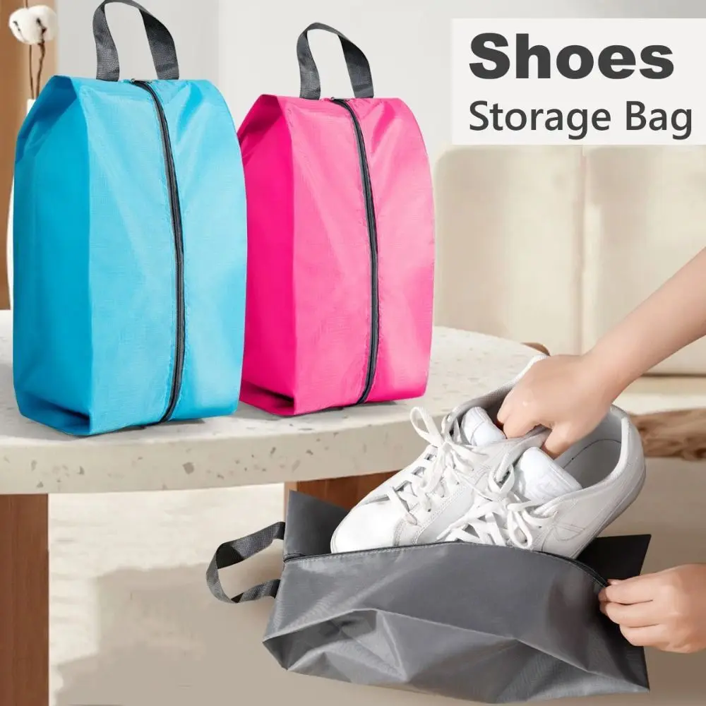 Polyester Shoes Storage Bags with Sturdy Zipper Multi-function Shoes Pouch 12 Colors Waterproof Dustproof Shoes Organizer Travel