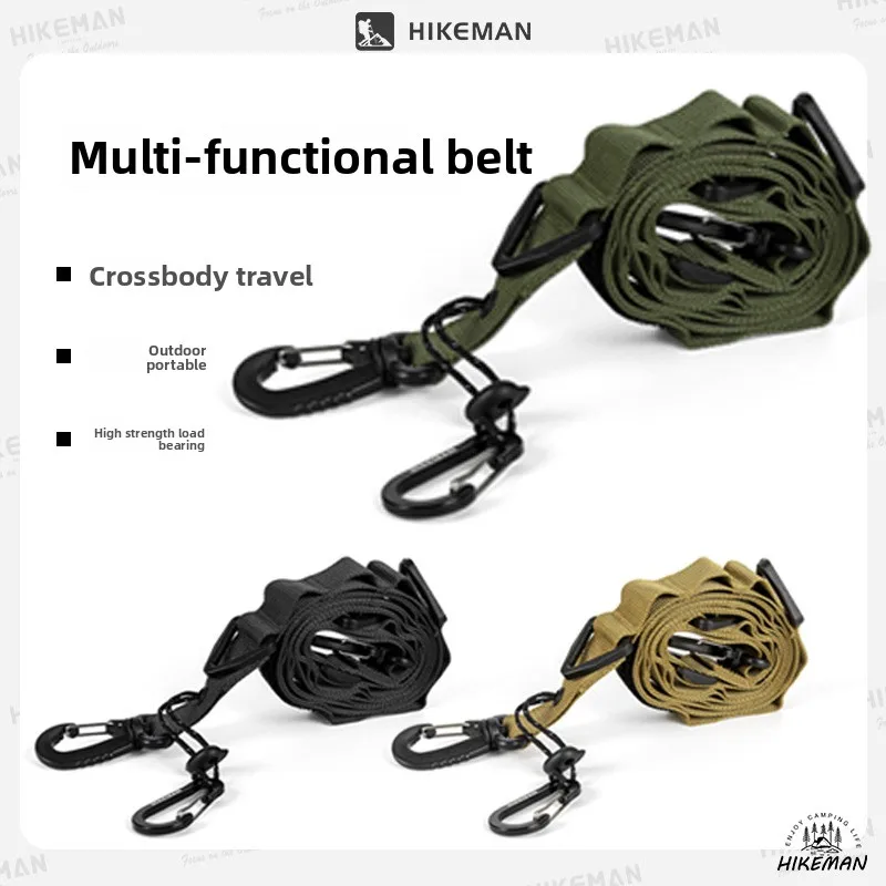 

Многофункциональный регулируемый ремень Hikeman для кемпинга, крепления тентов и бельевой веревки, можно носить где угодно