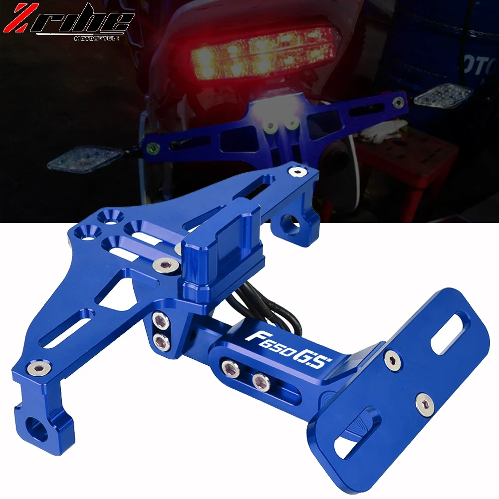 

For BMW F650GS F 650 GS 2000-2005 2001 2002 CNC Motorcycle Adjustable Angle Aluminum License Number Plate Frame Holder Bracket