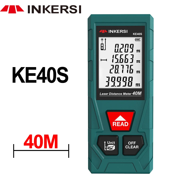 INKERSI Digital Laser Tape Measure 40-100M Laser Rangefinder, Construction Roulette Distance Meter, Trena Lazer Range Finder