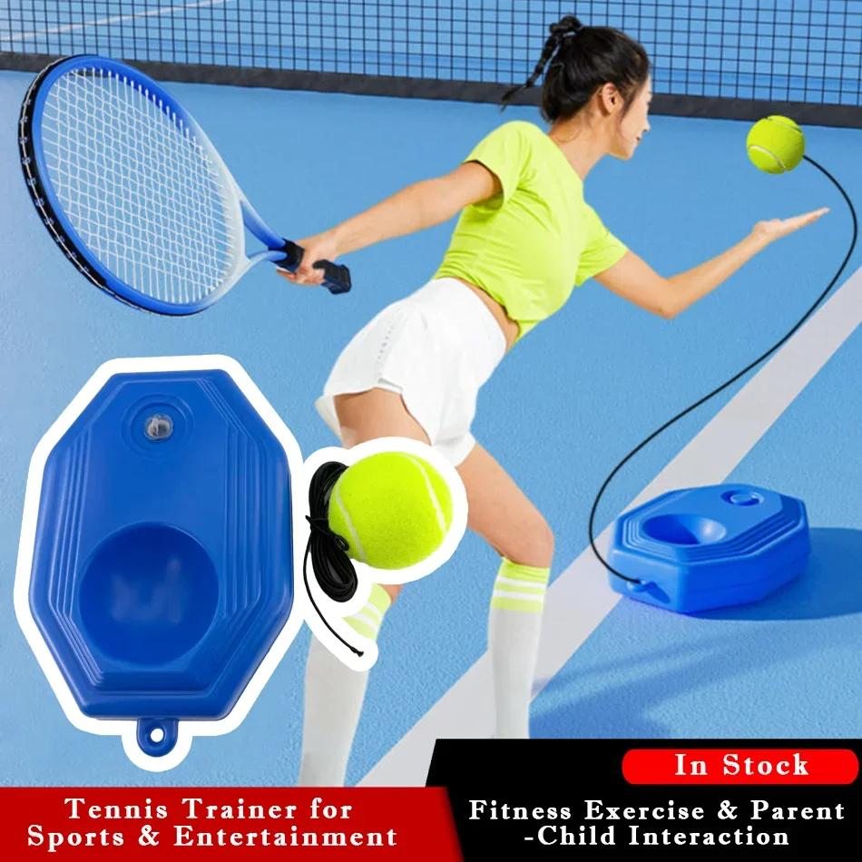Solo Rebound Tennis Trainer Kit with String Balls, Single-Player Training Equipment for Beginners