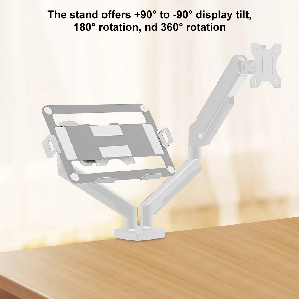 Dual Monitor Stand Full Adjustable Grommet Mounting Base Expandable Display Bracket for 13 To 32 Inch Computer Screens