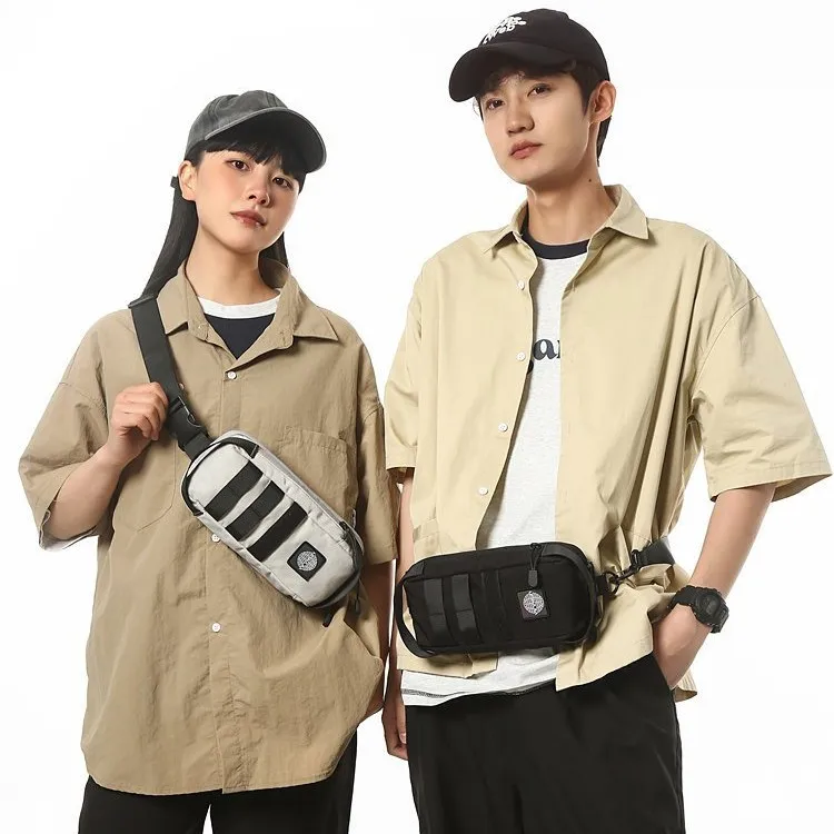 New Unisex Harajuku Streetwear Crossbody Chest Bag Utility Sling Pack Large Capacity Durable Cycling Commute Workwear