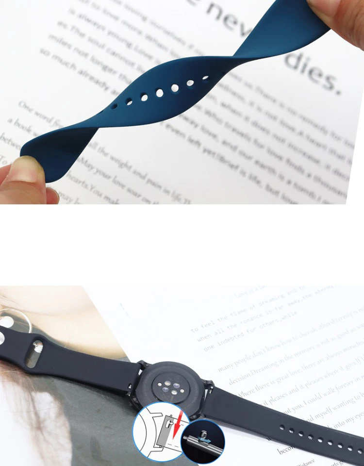 20mm/22mm Watch Strap For Samsung Galaxy watch 6/4/classic/5 Pro/3/Gear S3 Silicone bracelet Huawei watch GT 2/2e/pro/3/4 band