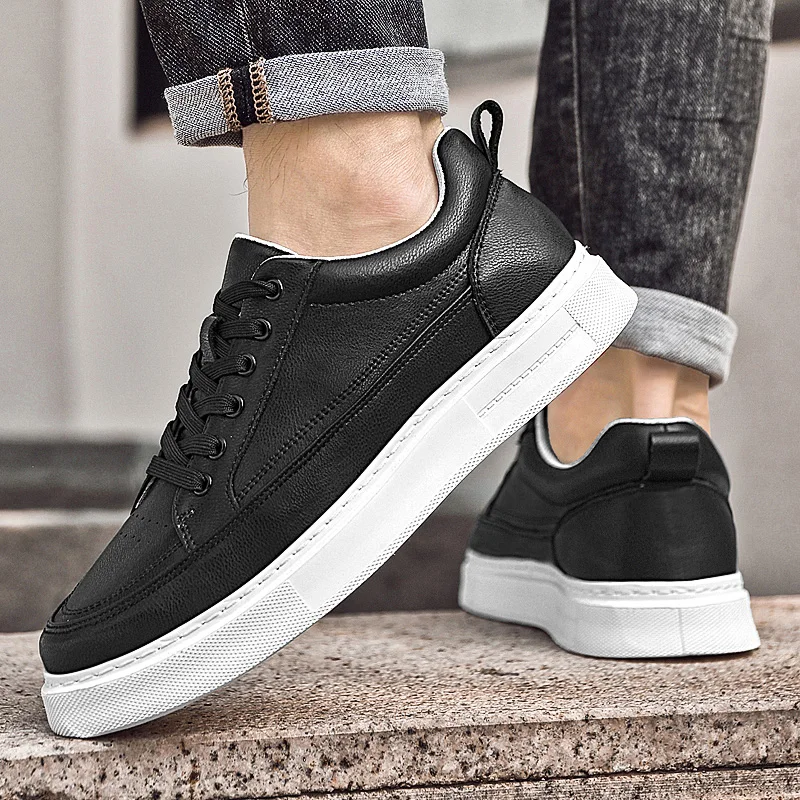 Men's New board shoes High quality fashion minimalist sporty style Black white Outdoor street Hot selling seasonal shoes