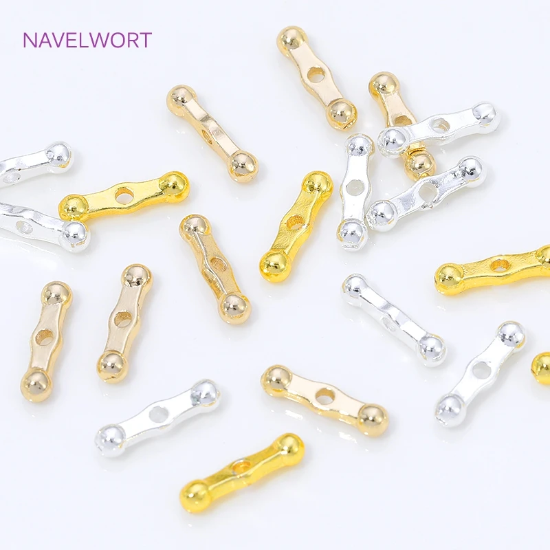 فاصل خرز مطلي بالذهب عيار 18 قيراط للسوار، شريط فاصل نحاسي، فاصل للخرز، صناعة المجوهرات بنفسك، مواد للمجوهرات