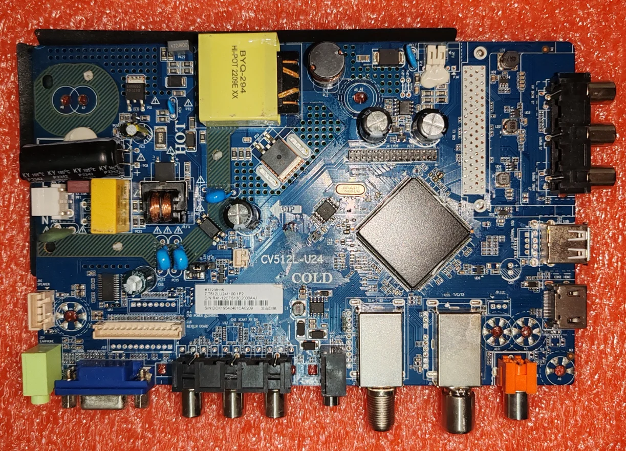 CV512L-U24  Three in one TV motherboard, tested well, physical photo for  Check the two specifications carefully