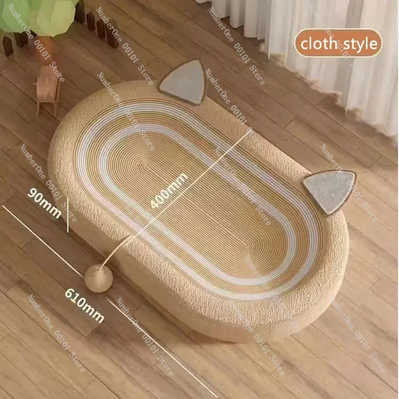 

2024 Oval Cat Scratcher Pads 100% Sisal/Cloth Cat Scratching Board Kitten Bed Nest Chew Toy Bite Sharpen Nails Tool Pet Supplie