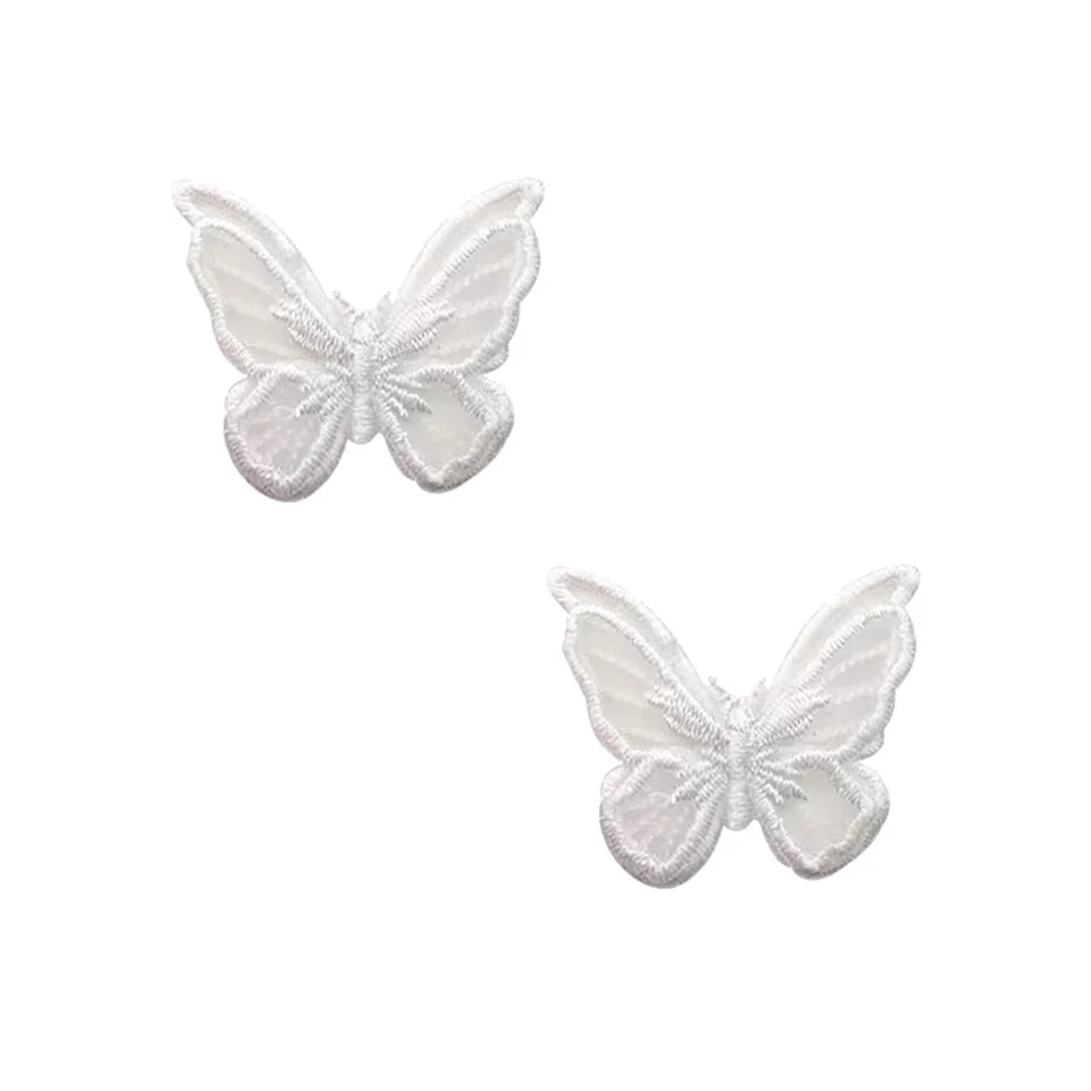 

1Pair Lovely Lace Butterfly Ear Studs Perfect Gift for Girlfriend Wife Daughter Mom White Ear Sweet Earrings Photo Props