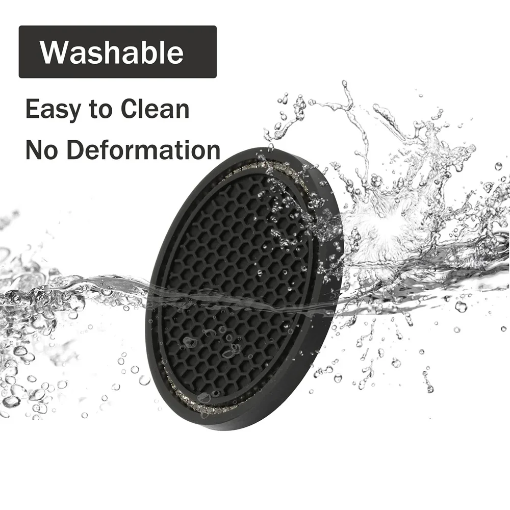 Car Water Cup Pad Holders Non-slip Diamond Rhinestone Silicone Mat Bottle Holder Coaster Auto Interior Decoration Accessories