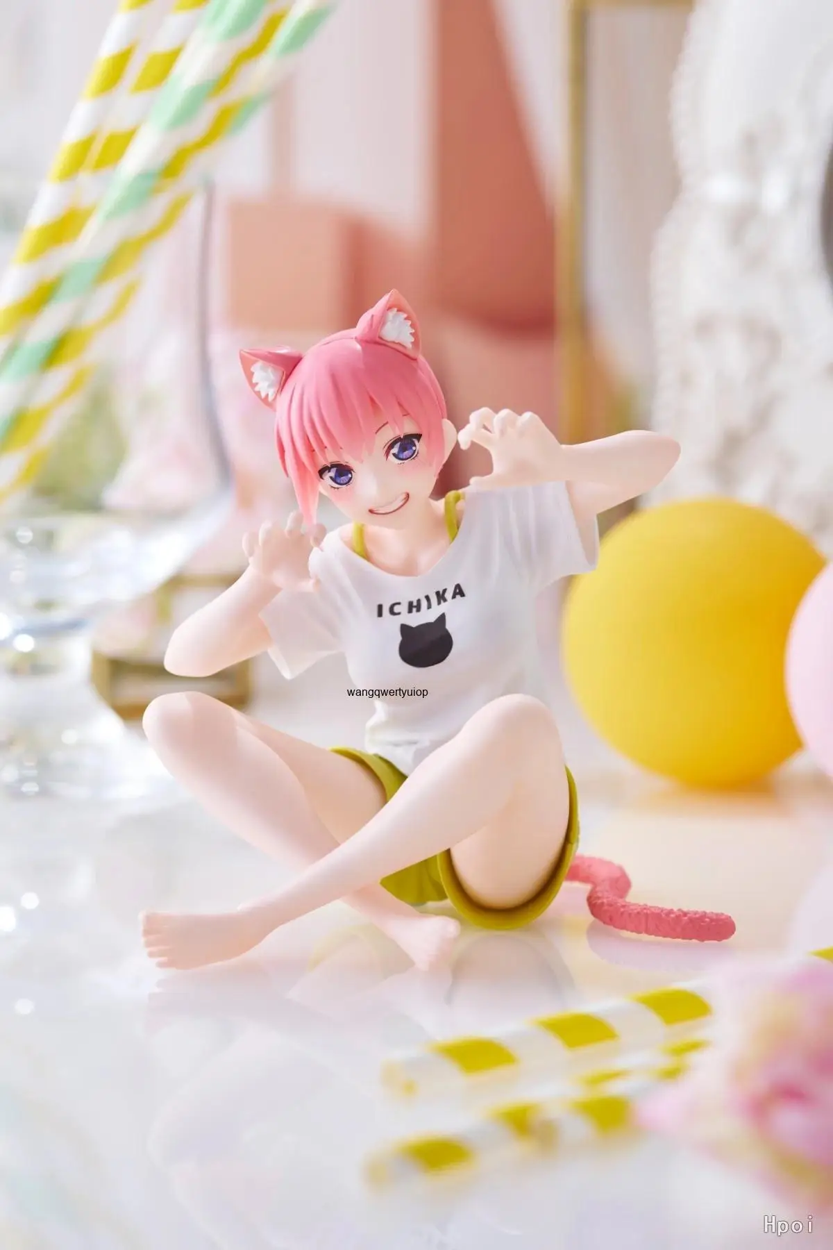 Original Genuine Taito Prepainted Desktop Cute Gotoubun No Hanayome Ichika Nino Miku Yotsuba Itsuki Cat Room Wear Ver. Figure
