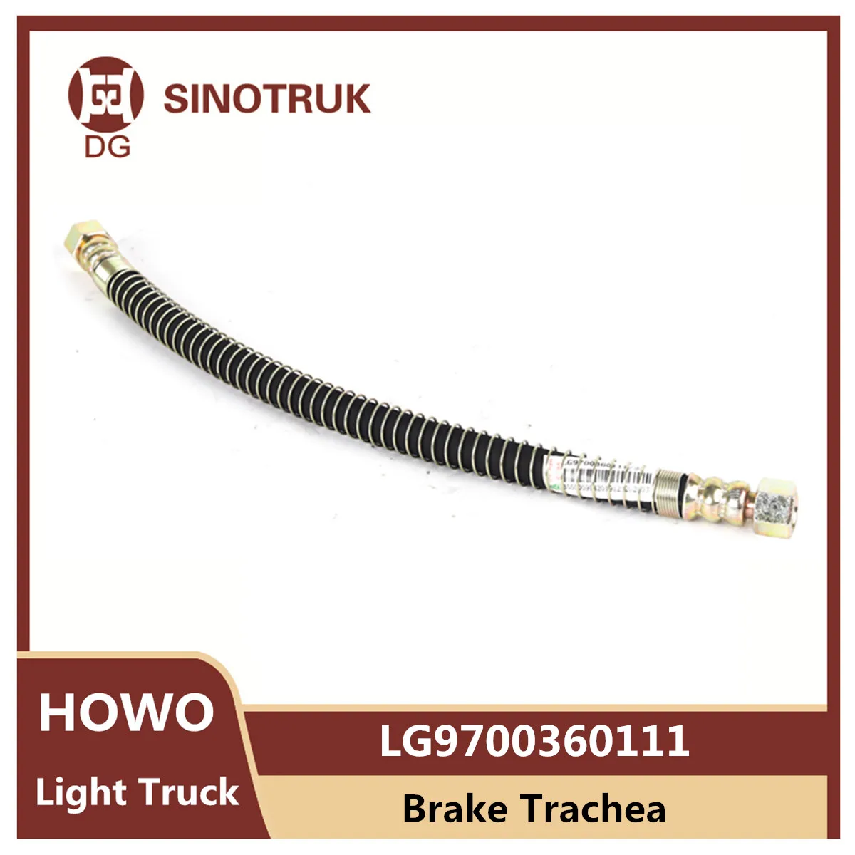 LG9700360111 Brake Trachea For Sinotruk Howo Light Truck Homan Brake Sub-pump Gas Hose Original Accessories 450MM