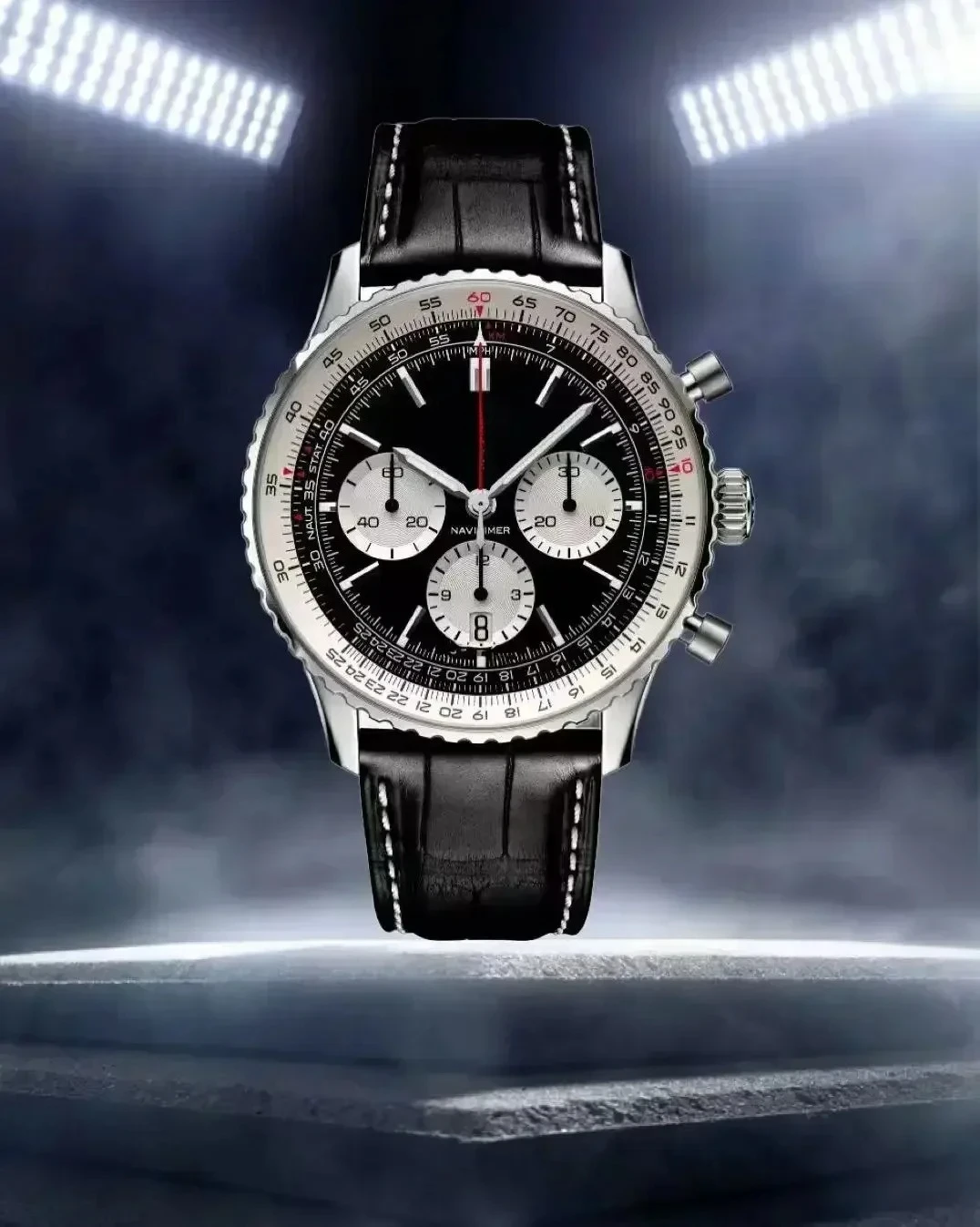 Designer Watch 6 Subdials Full Function Chronograph Quartz Movement Leather Strap Luxury Business Dress Watch High Quality