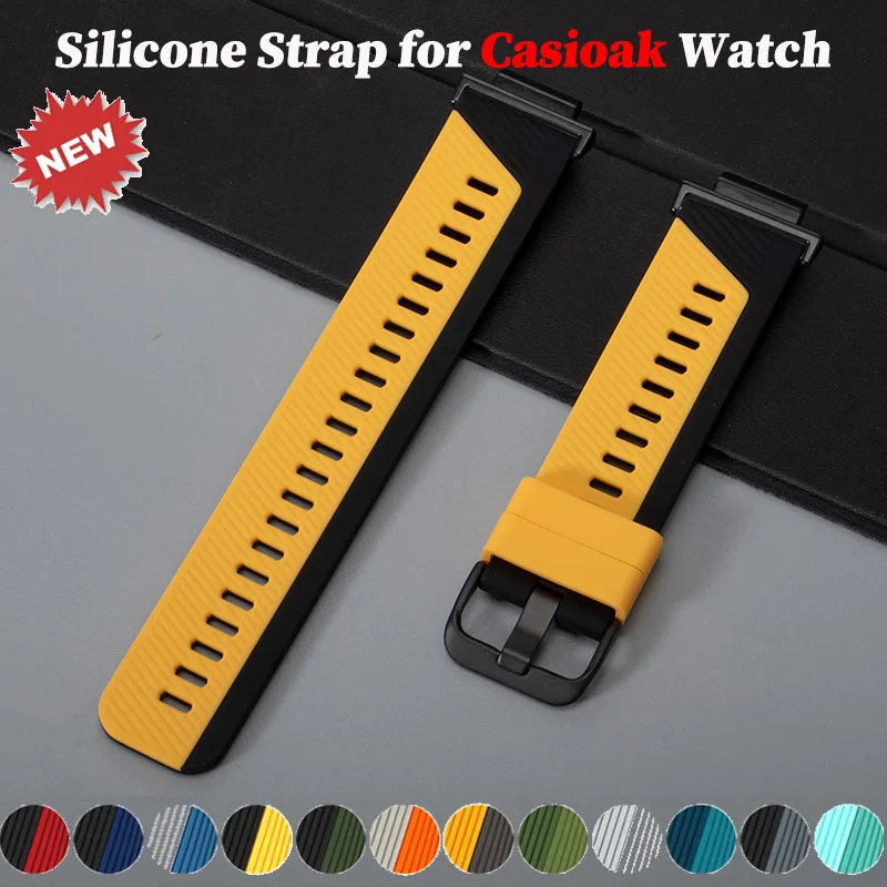 Silicone Strap for Casioak Watch GA-2100 GA-110/100/120 GLX-5600 Sport Two Colors Band for DW5600 GWX-56 Bracelet Accessorie