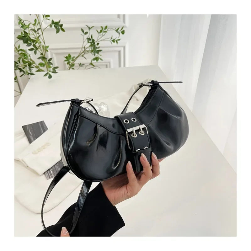 

Интерьерные карманы на молнии, однотонные женские сумки через плечо, сумки на плечо из искусственной кожи на молнии, Лидер продаж 2025, легкие сумки для женщин