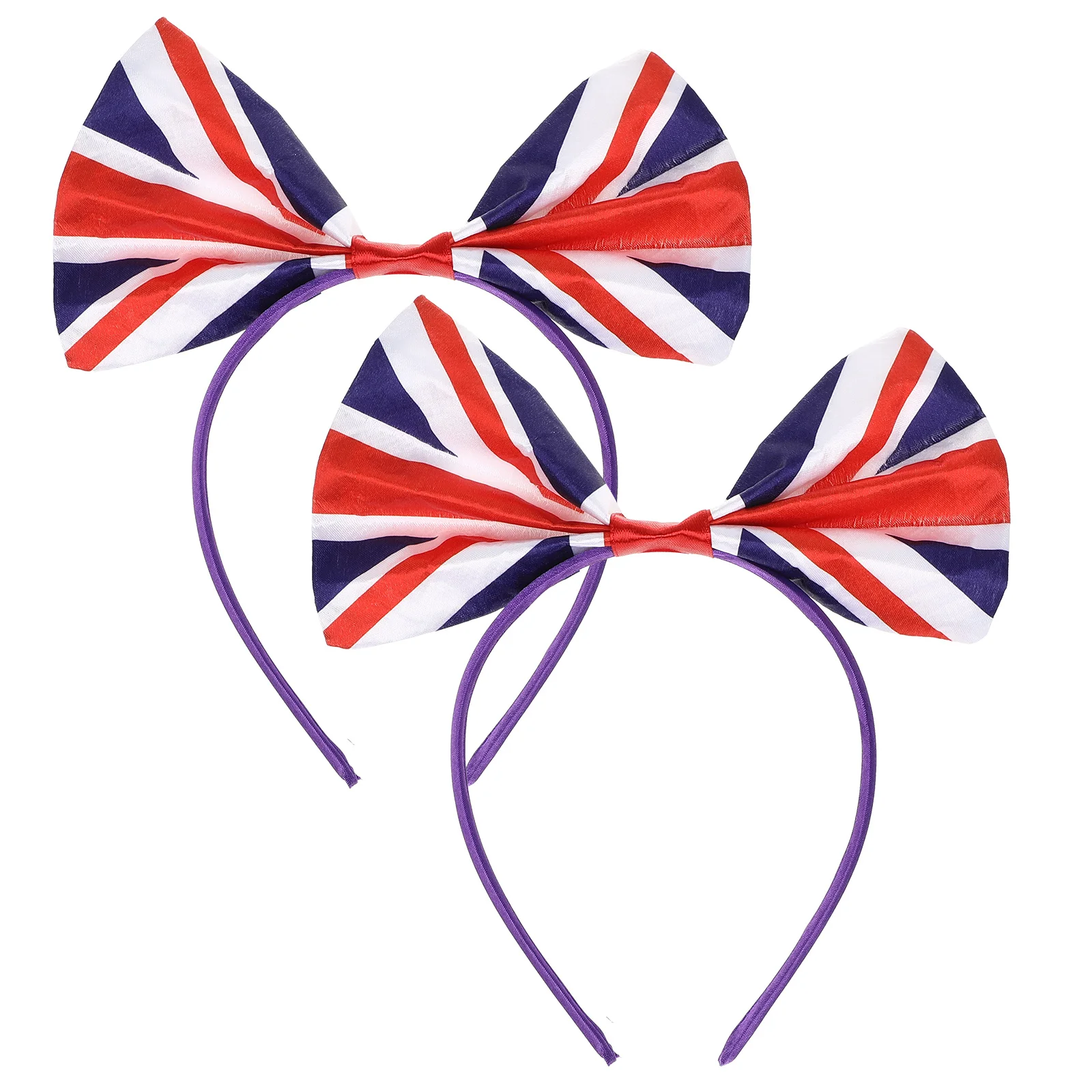 2 قطعة علم إنجلترا Bowknot عقال الشعر حلقة الكرة المشجعين إكسسوارات الشعر الساتان ملفوفة خفيفة الوزن أزياء للنساء #5