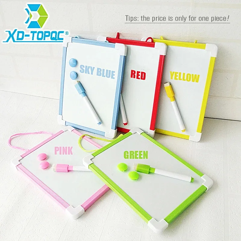 Kids Whiteboard Dry Wipe Board 5 Colors Frame Mini Drawing Magnetic White board Small Hanging Erase Boards With Pen