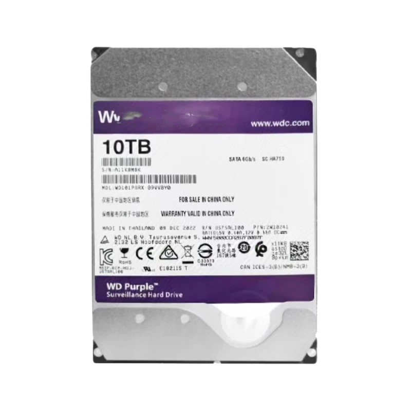 10TB WD102PURX Monitoring Recorder 12TB SATA3 14TB WD14TB NAS Desktop Storage Server Mechanical Hard Disk