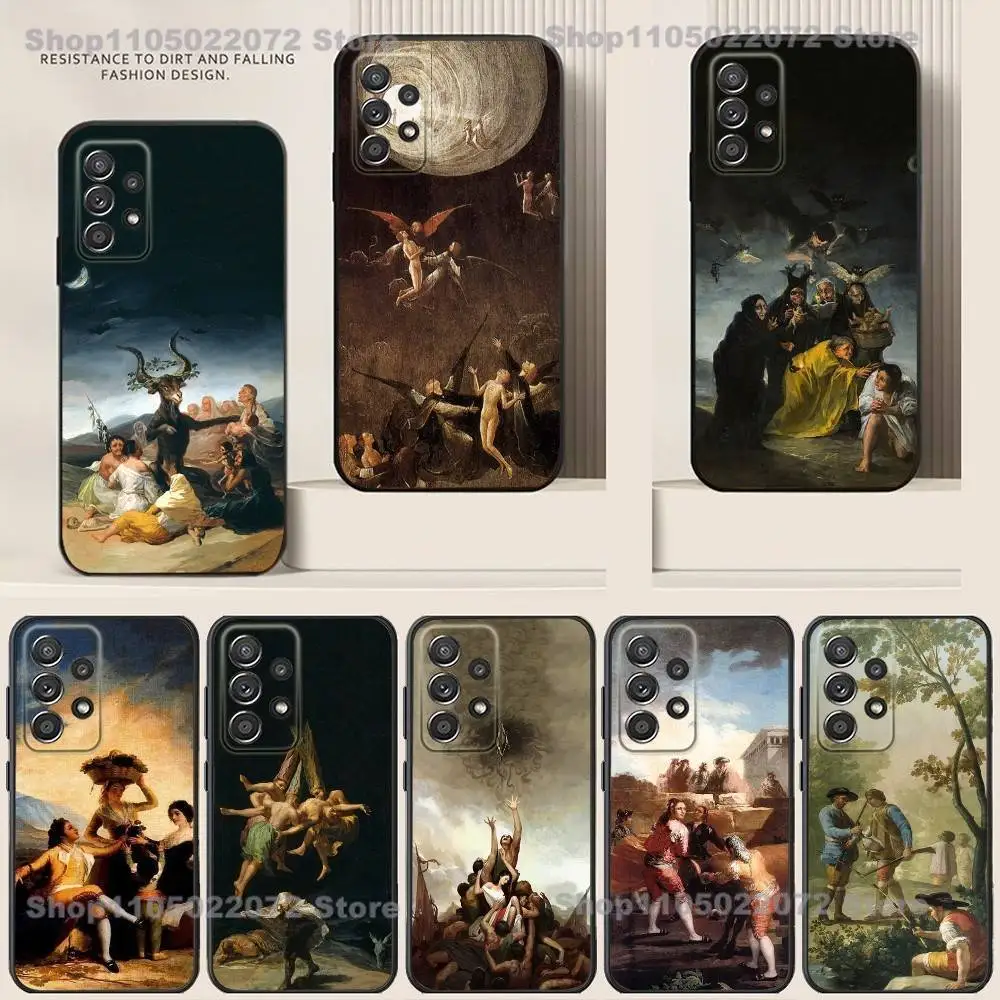 

Spain Francisco Goya Art Phone Case For Samsung S25,24,21,22,23,30,Ultra,20,Plus Black soft silicone case