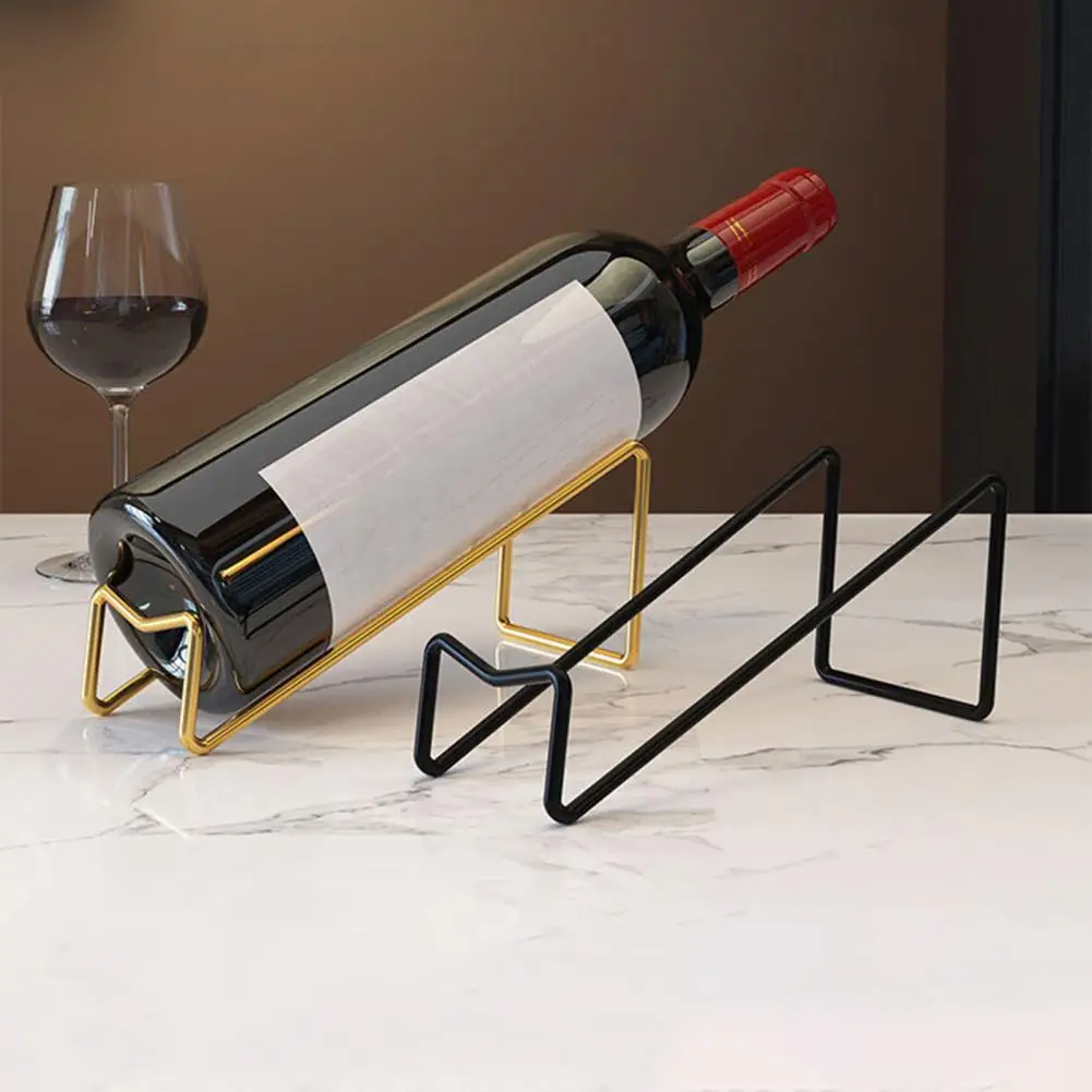 Restaurant Wine Display Space-saving Wine Rack Elegant Metal Wine Bottle Holder Display Rack for Countertop Storage for Bottles