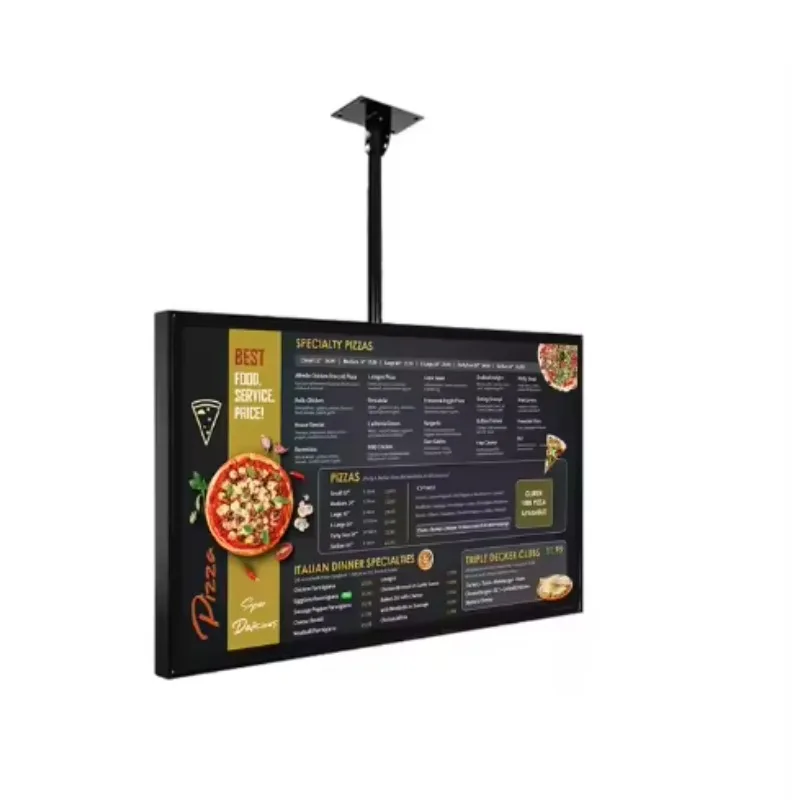 21,5 polegadas display digital restaurante pendurado placa de menu digital display lcd placa de menu digital
