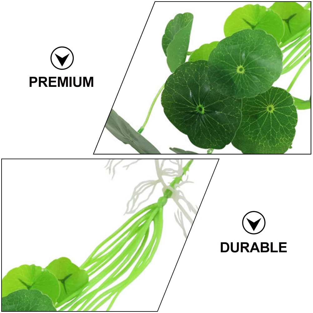 

4 Pcs Artificial Water Plants Lifelike Aquatic Plant Decor Aquarium Lotus Leaf Shade Fish Tank Glass Water Tank Plastic Flower