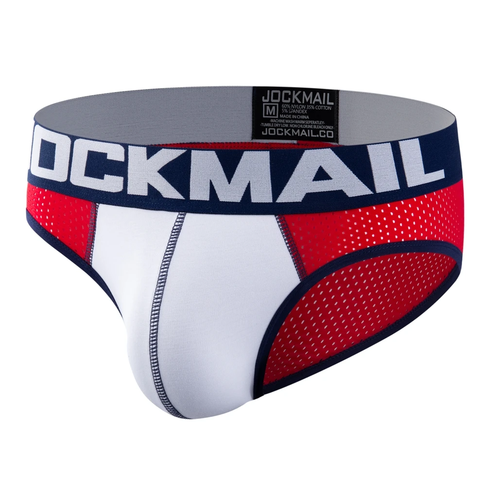 JOCKMAIL Sexy Thong Bikini Men Briefs Penis Pouch Underwear Panties Tanga G String T-back Erotic Lingerie See Through Underpants