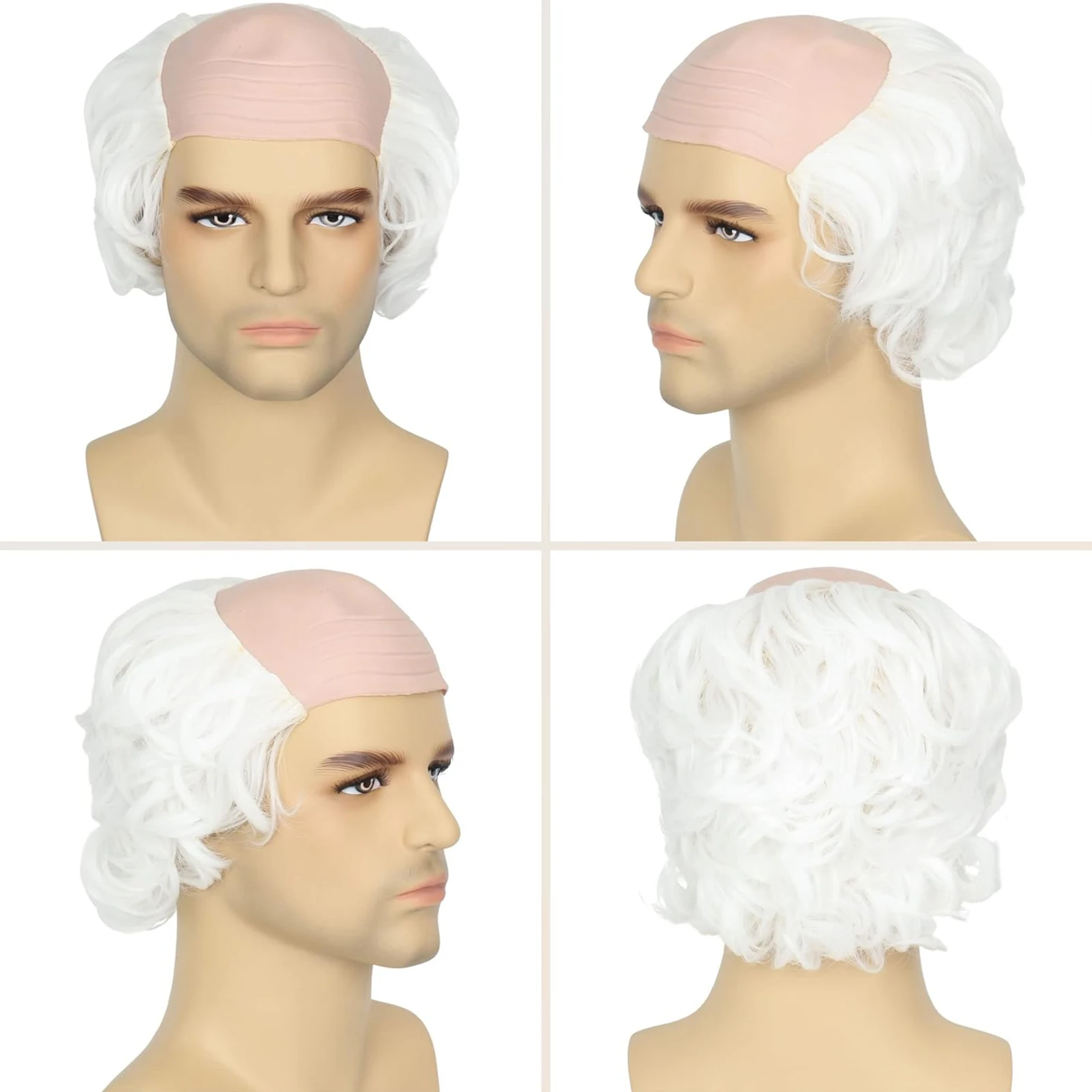 قناع الرجل العجوز الأصلع الواقعي للهالوين، أغطية رأس لجو الهالوين لتزيين الحفلات المنزلية، شحن مباشر من الولايات المتحدة