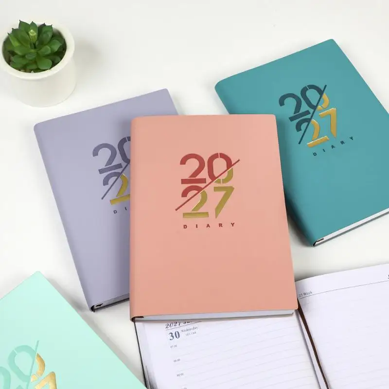 English 2027 Schedule Planner Notepad Wear-resistant Efficiency To-do List Notebook Simple 12 Months Agenda Planning Notebook