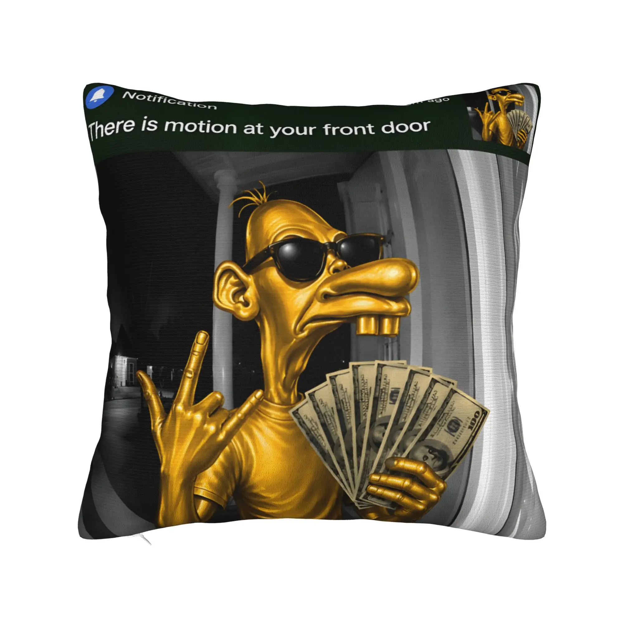Neegy Meme Funny Internet Brainrot Gen Z Pillow Cover  Print Cushion Cover Cute Funny Pillow Case For Sofa Bedroom Home Decor