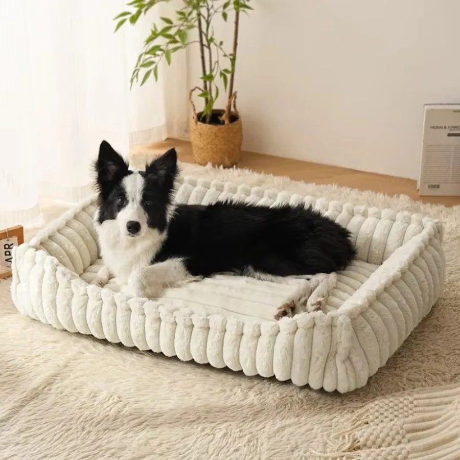 Winter Thick Warm Pet Bed Deep Sleep Dog Mat Anti-Anxiety Plush Sleeping Pad Cozy Nest for Dogs Cats Home Use