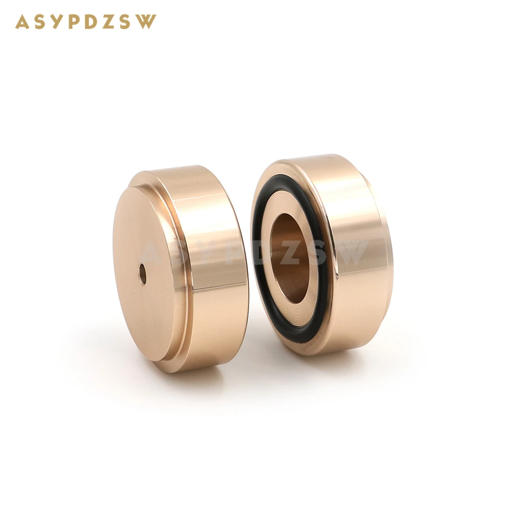 

4PCS Aluminum 44*17 Audio amplifier speaker feet computer machine mats -B style Golden