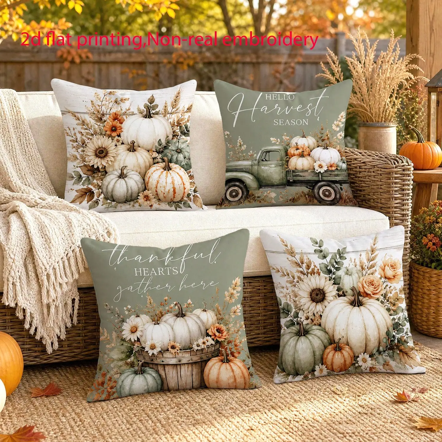 4pcs JHUA Bohemian Fall Harves - огляд і ціна Pillow Insert 18X18