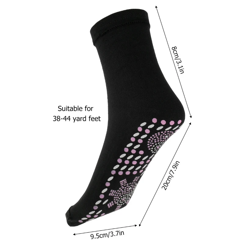 Chaussettes auto-chauffantes mi-épaisses pour les pieds, soins de santé, massage, anti-refroidissement, moxibustion chaude