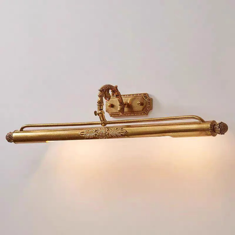 Photo full copper mirror headlight bathroom dresser wall lamp