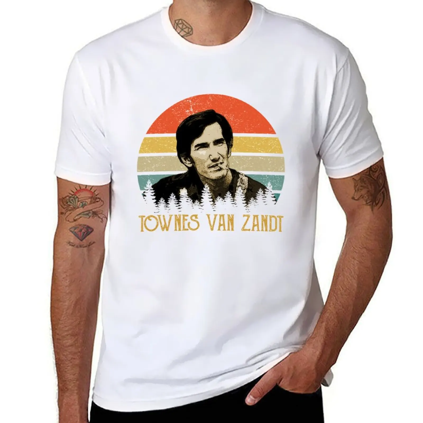 

Townes Van Zandt Retro Outlaw Country Tribute T-Shirt t shirts for man pack cotton cotton tshirt 100% T-Shirt
