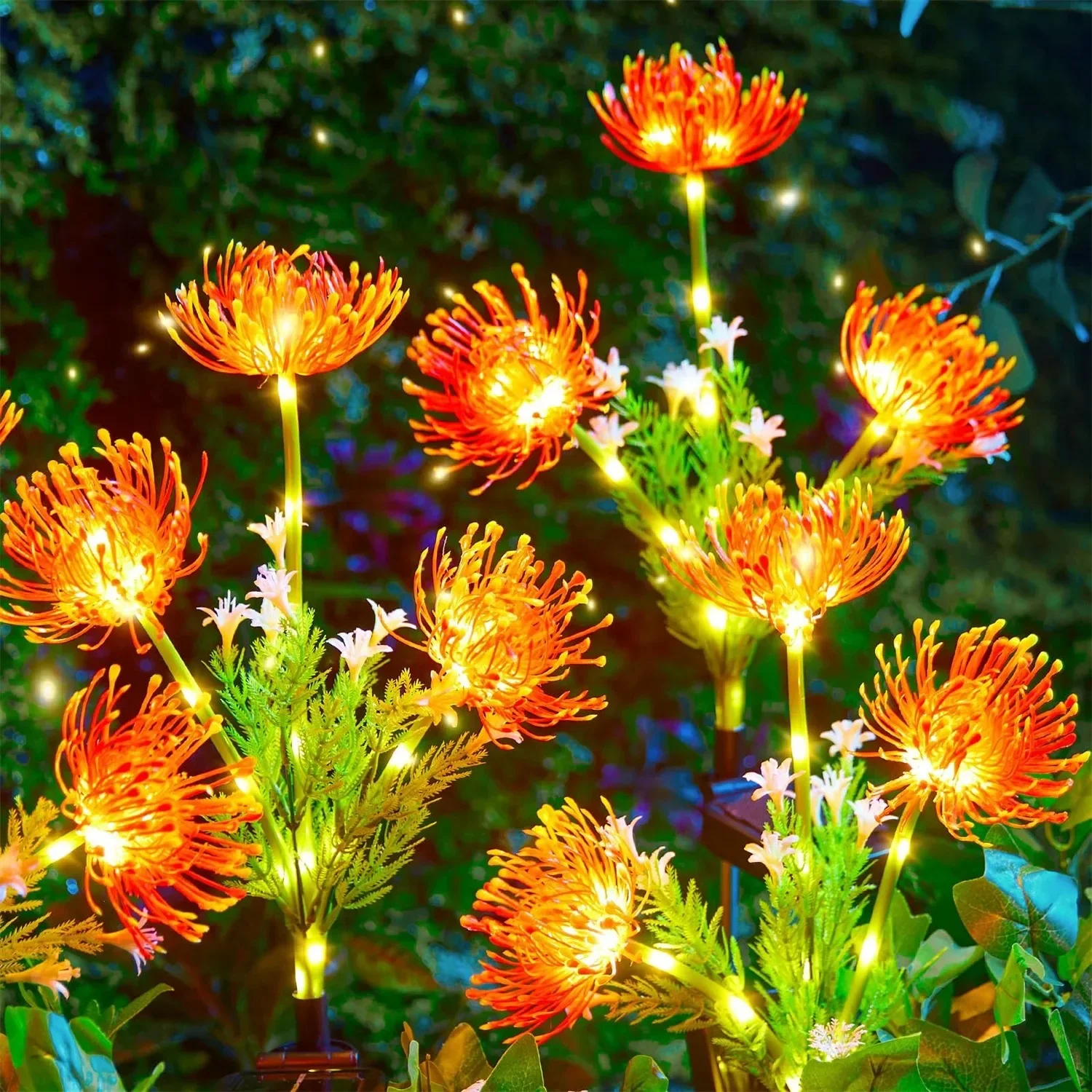 

Реалистичный цветок на солнечной батарее, светодиодные солнечные садовые фонари, уличные, водонепроницаемые, для двора, для садовой дорожки, декоративное освещение для заднего двора