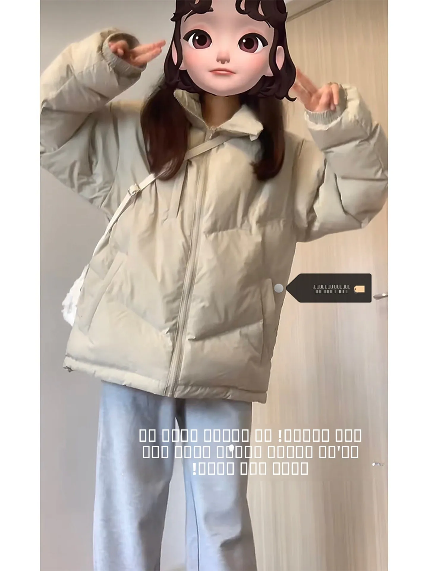 

Large Size Retro Japanese Sle Women's Cotton Jaet Winter Thiened Bread Sle Coat Loose Fit Stand Collar Trendy Outerwear