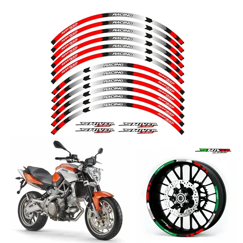 For Aprilia SHIVER 750 Motorcycle Parts Contour Wheel Decoration Decal Sticker - B