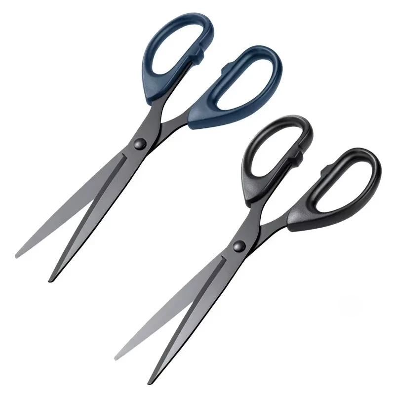 Black Blade Scissors 178mm Rust Proof Sharp Student Paper Cuttings Scissors Tailor Scissors Household Office Supplies