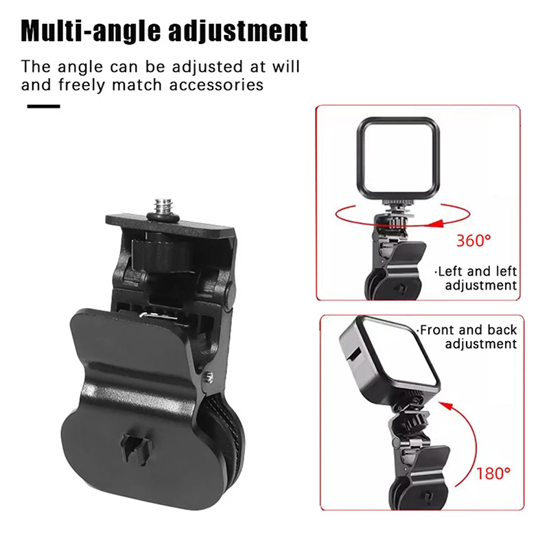 Mini Fill Light Clip Camera Flash Holder With 360 Swivel Ball-Head 1/4 Screw Mount Universal Phone Tripod Tablet Mount Clamp