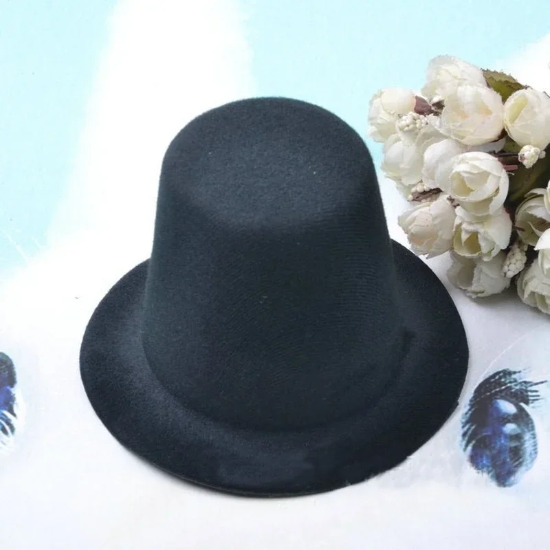 DIY 13cm Hen Party Plain Top Hat Base Cute Black Hats for  Hair  Pet Cap  Stage  Prop Decor Halloween Costume Cosplay