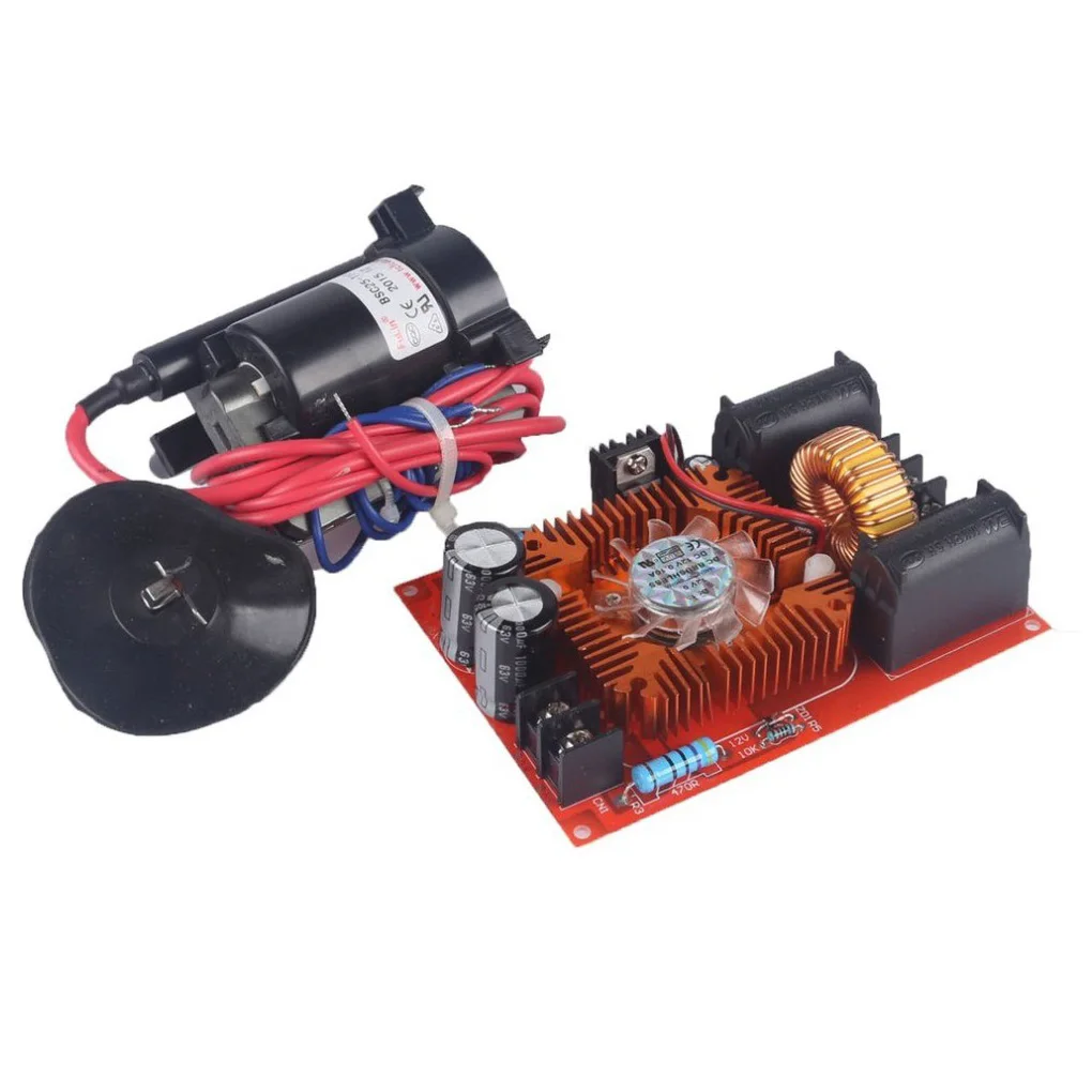 250W DC 12-30V ZVS Coil Flyback Driver Module Ignition Coil Induction Driver Board High Voltage Generator Tool Kit with Fans