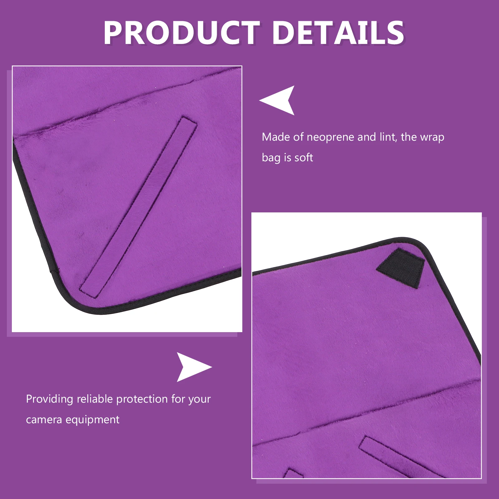 

Camera Inner Bag 45x45CM Black Purple Fleece Thickened DSLR Lens Wrap Cloth Travel Accessories Pouch Neoprene Case Protective