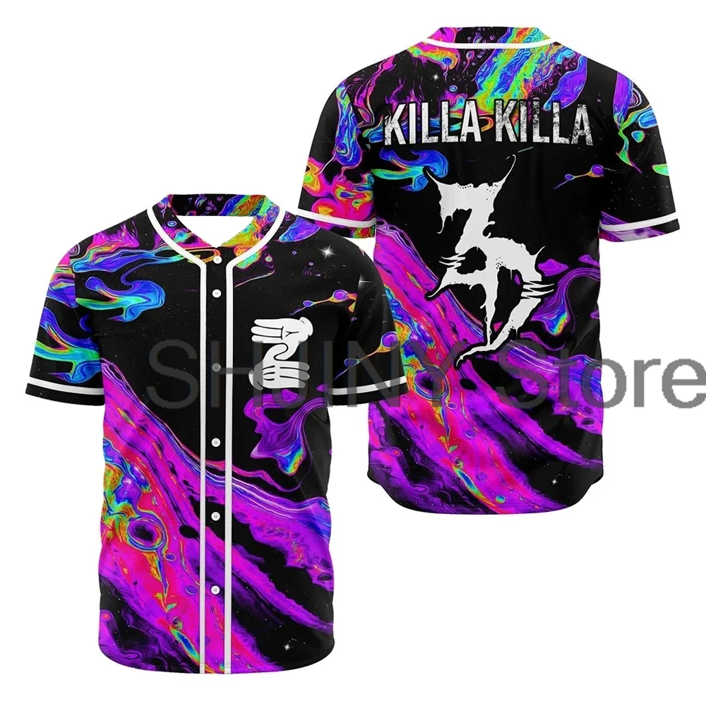 Zeds Dead Keighla Killa Killa Baseball Jersey Tops Short Sleeve Shirts Women Men Streetwear Tee Hip Hop Clothes