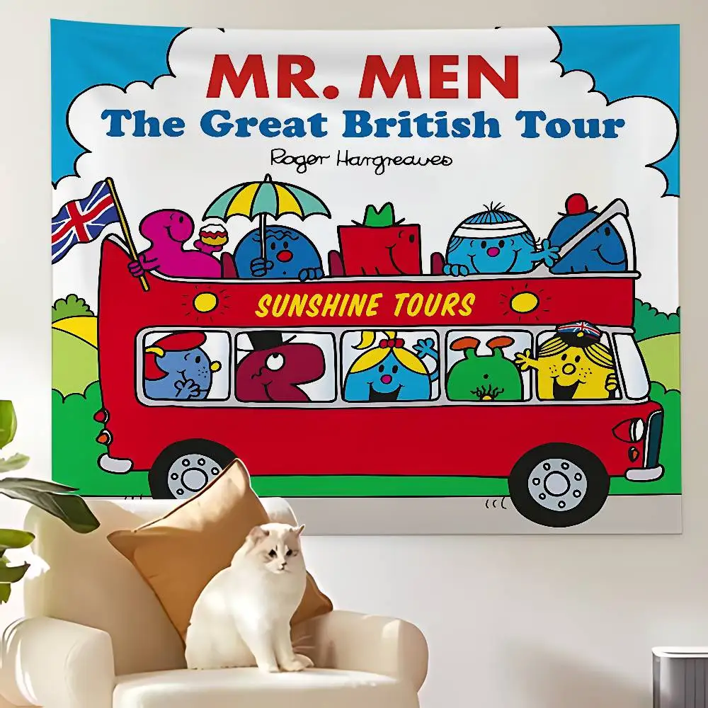 Mr. M-Men Cute L-Little Miss Tapestry Customizable Tapestries Of Various Styles,wall Hangings, Celebrity Printing,wall Hangings